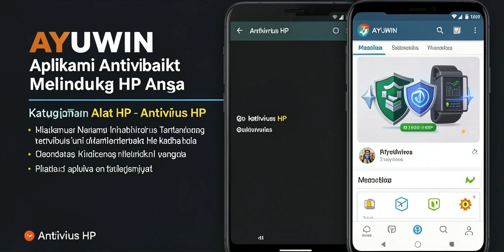 Tampilan antarmuka AYUWIN yang modern dan fungsional untuk keamanan HP.