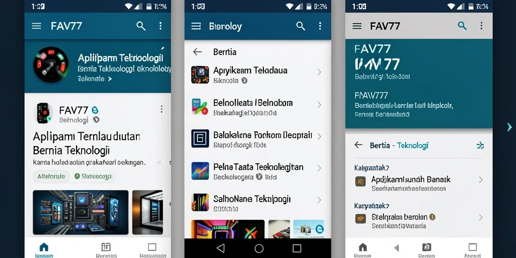 Tampilan antarmuka aplikasi FAV77 yang modern dan intuitif.