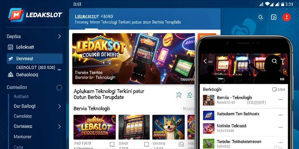 Antarmuka aplikasi LEDAKSLOT yang menarik dan informatif.