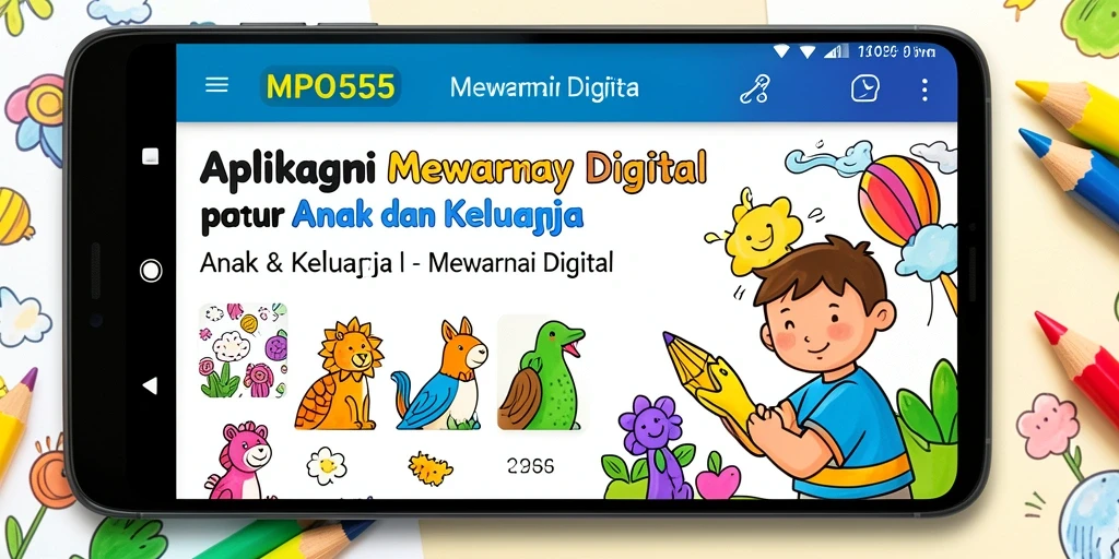 Tampilan antarmuka MPO555 yang menarik dan ramah anak.