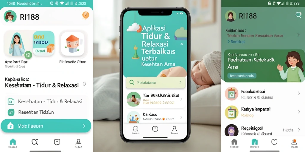 Antarmuka aplikasi RI188 yang intuitif dan menenangkan.