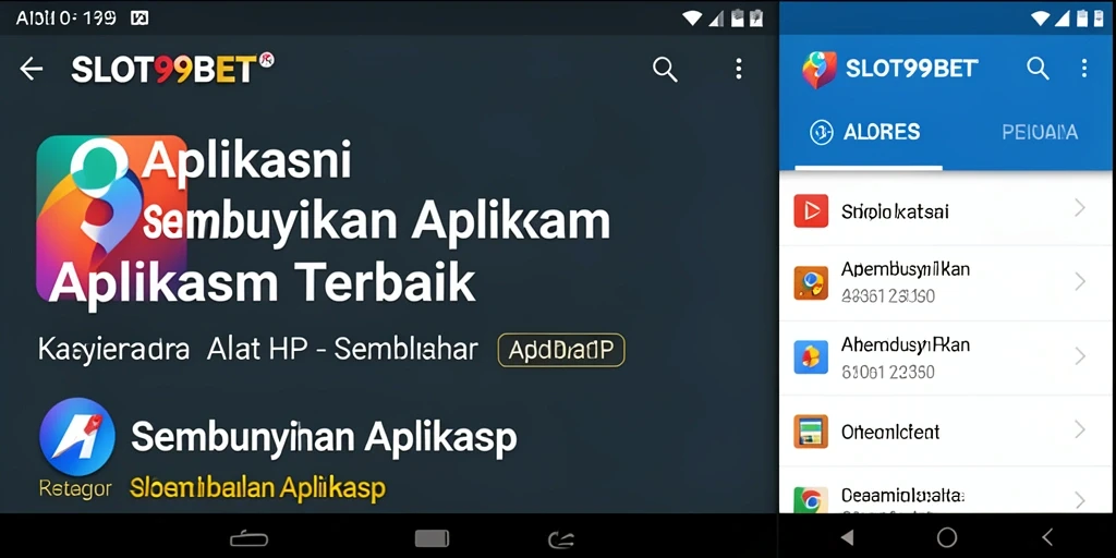 Tampilan antarmuka SLOT99BET yang sederhana untuk menyembunyikan aplikasi.
