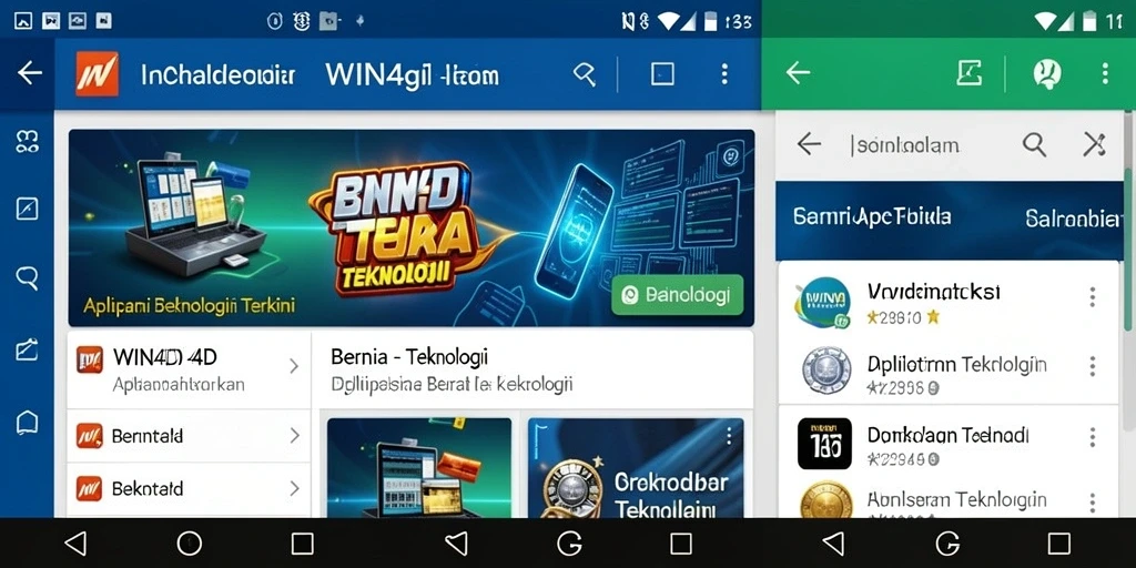 Screenshot WIN4D yang menunjukkan fungsionalitas aplikasi.
